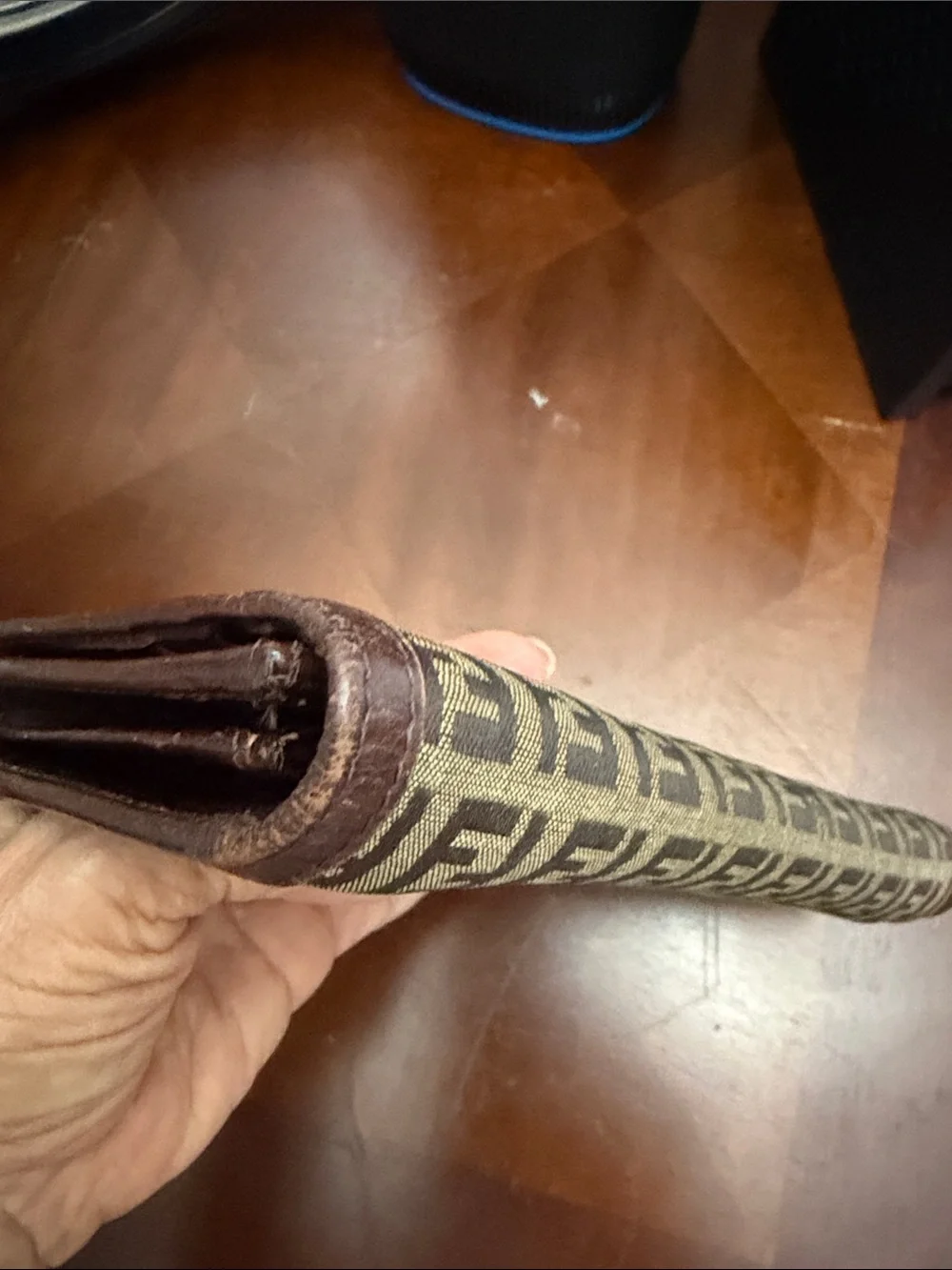 Fendi Brown and Tan Zucca Canvas Long Wallet